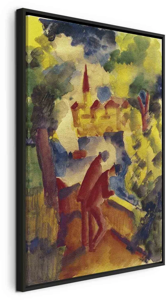 Paveikslas August Macke - Vyrai kelyje prie ežero