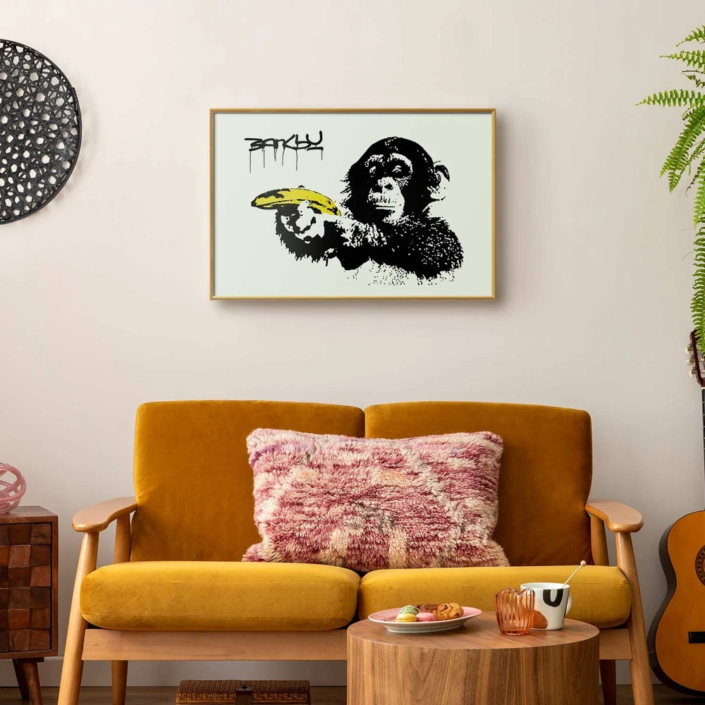 Paveikslas - Banksy: Beždžionė su bananu