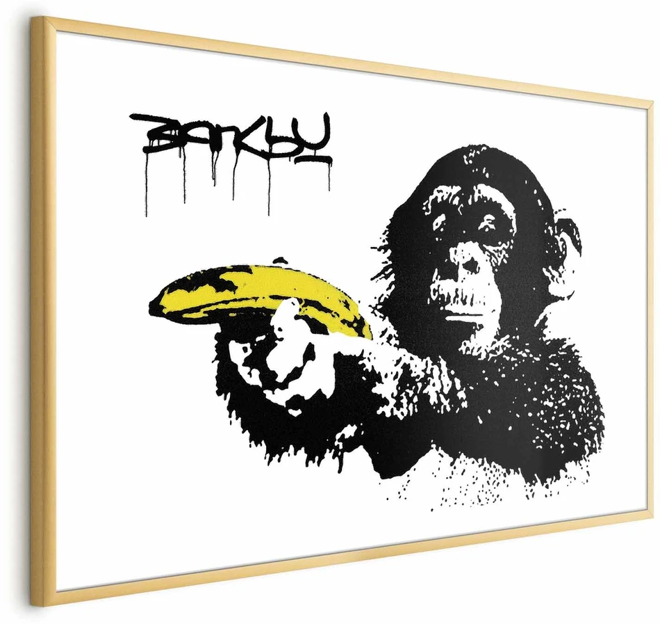 Paveikslas - Banksy: Beždžionė su bananu