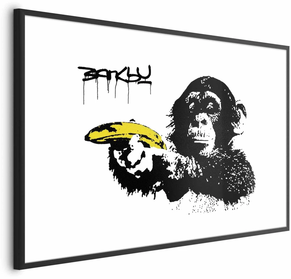 Paveikslas - Banksy: Beždžionė su bananu