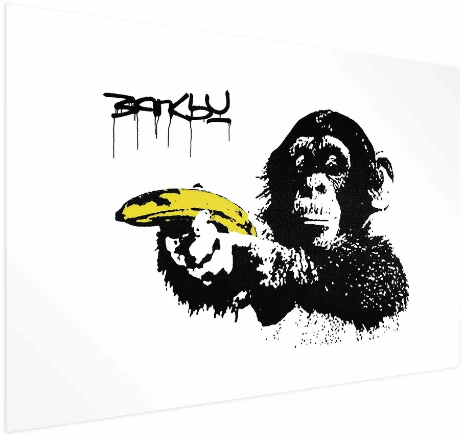 Paveikslas - Banksy: Beždžionė su bananu