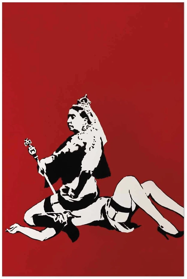 Paveikslas - Banksy: Karalienė Viktorija