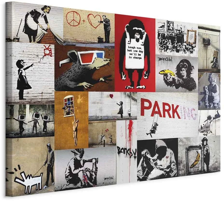 Paveikslas Banksy koliažas