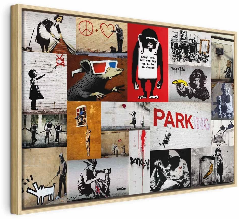 Paveikslas Banksy koliažas