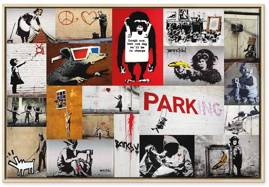 Paveikslas Banksy koliažas