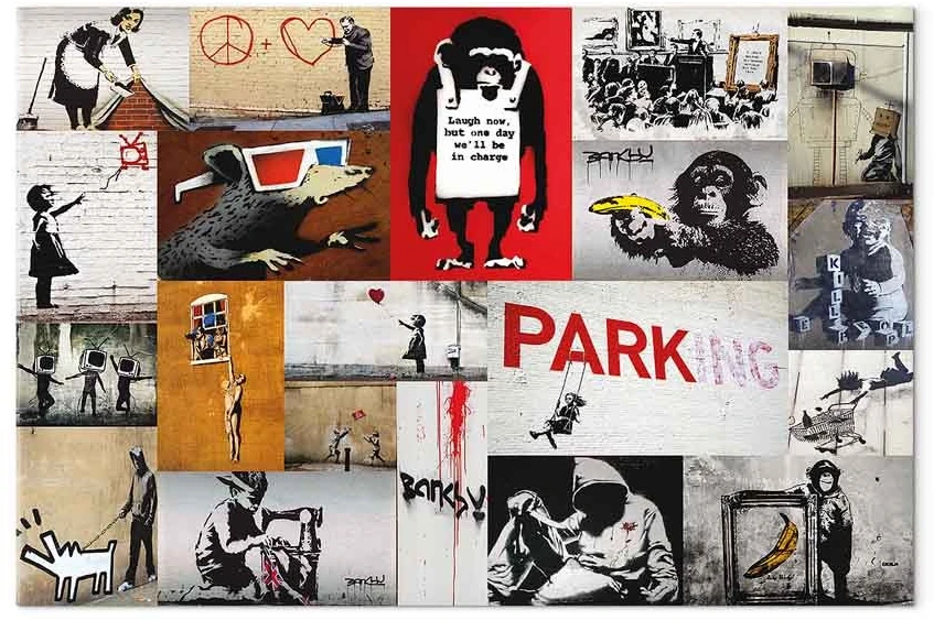 Paveikslas Banksy koliažas
