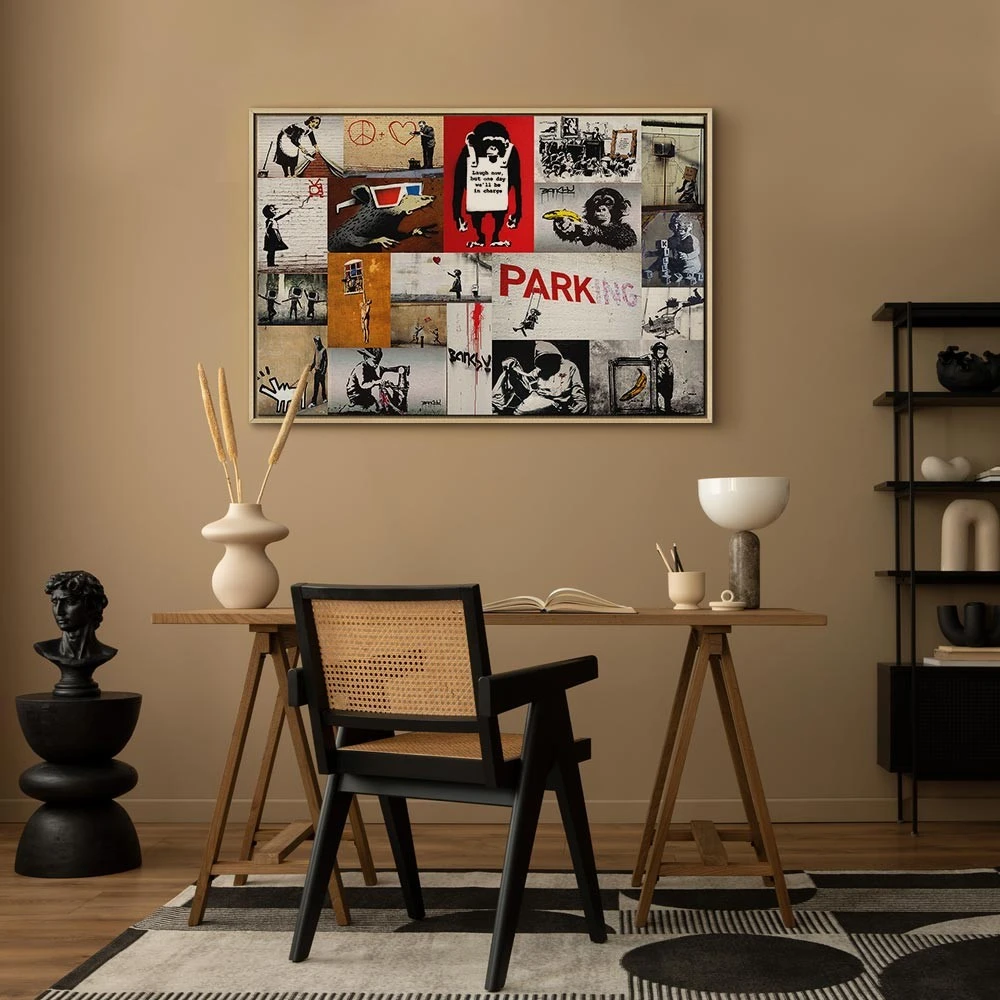 Paveikslas Banksy koliažas