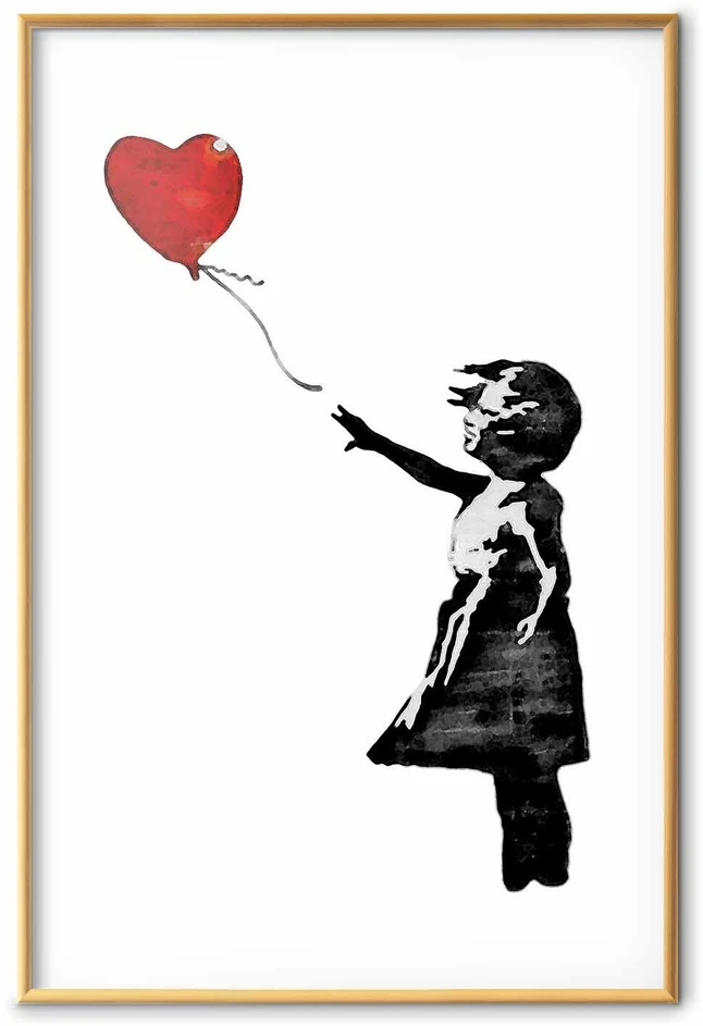 Paveikslas - Banksy: Mergaitė su balionu