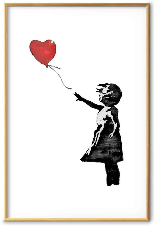 Paveikslas - Banksy: Mergaitė su balionu