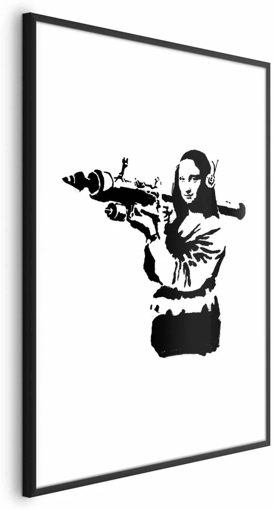 Paveikslas - Banksy Mona Liza su raketsvaidžiu