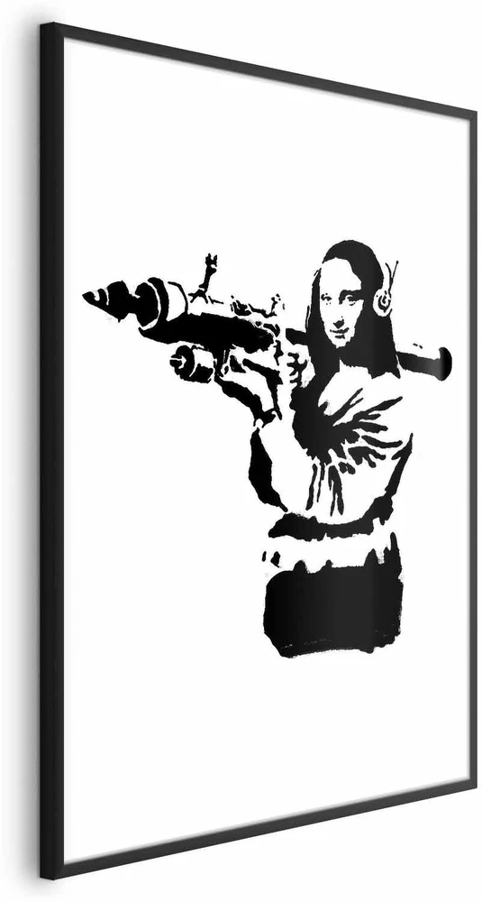 Paveikslas - Banksy Mona Liza su raketsvaidžiu