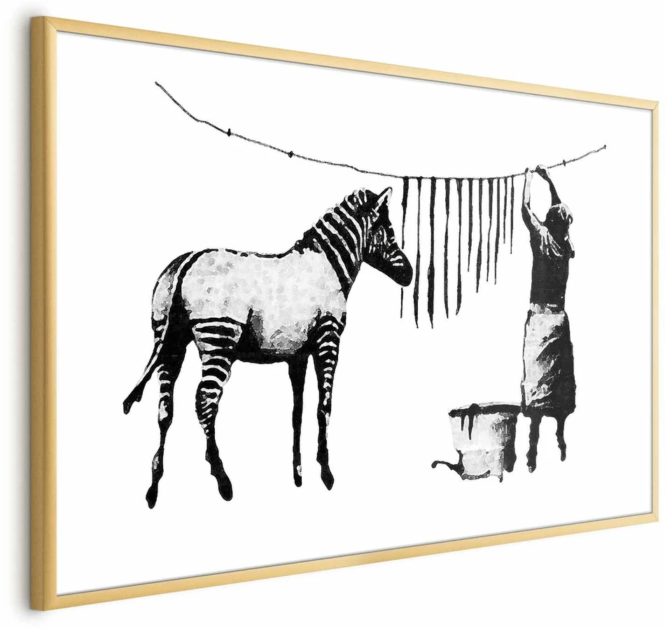 Paveikslas - Banksy: Zebro prausimas