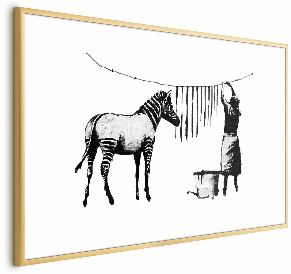 Paveikslas - Banksy: Zebro prausimas