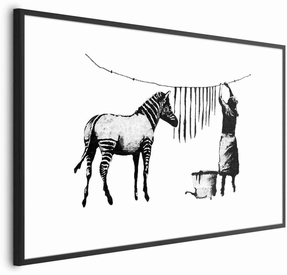 Paveikslas - Banksy: Zebro prausimas