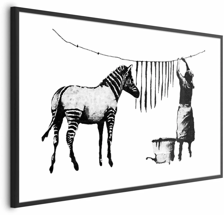Paveikslas - Banksy: Zebro prausimas