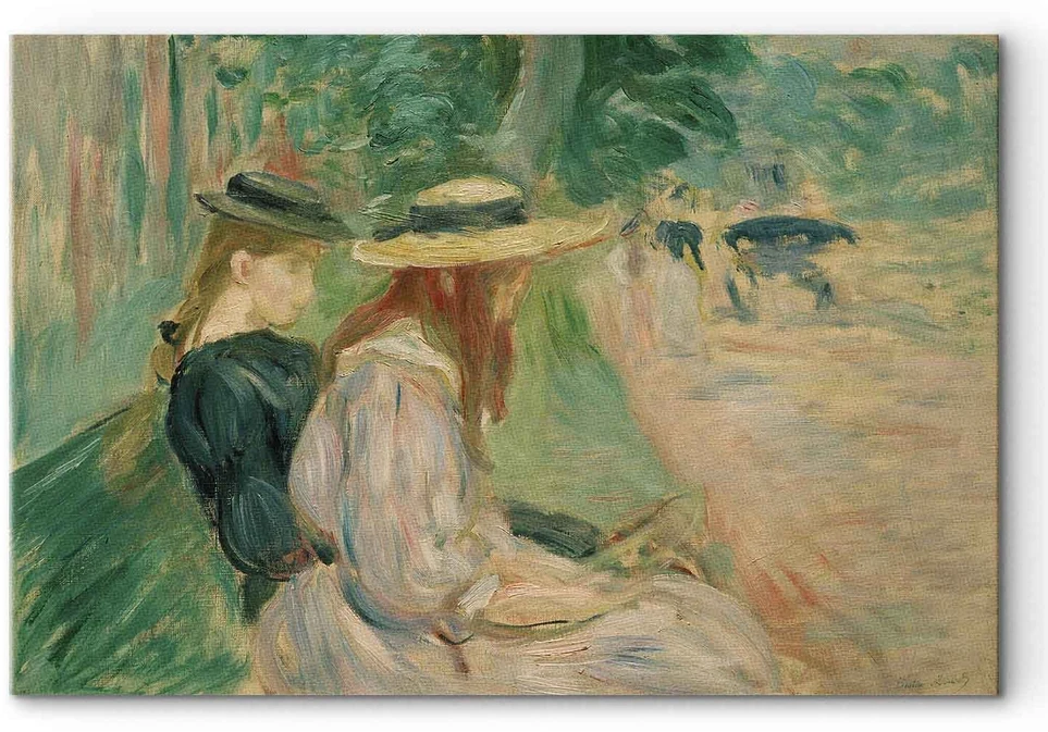 Paveikslas Berthe Morisot - Ant suolo Bulonės miške