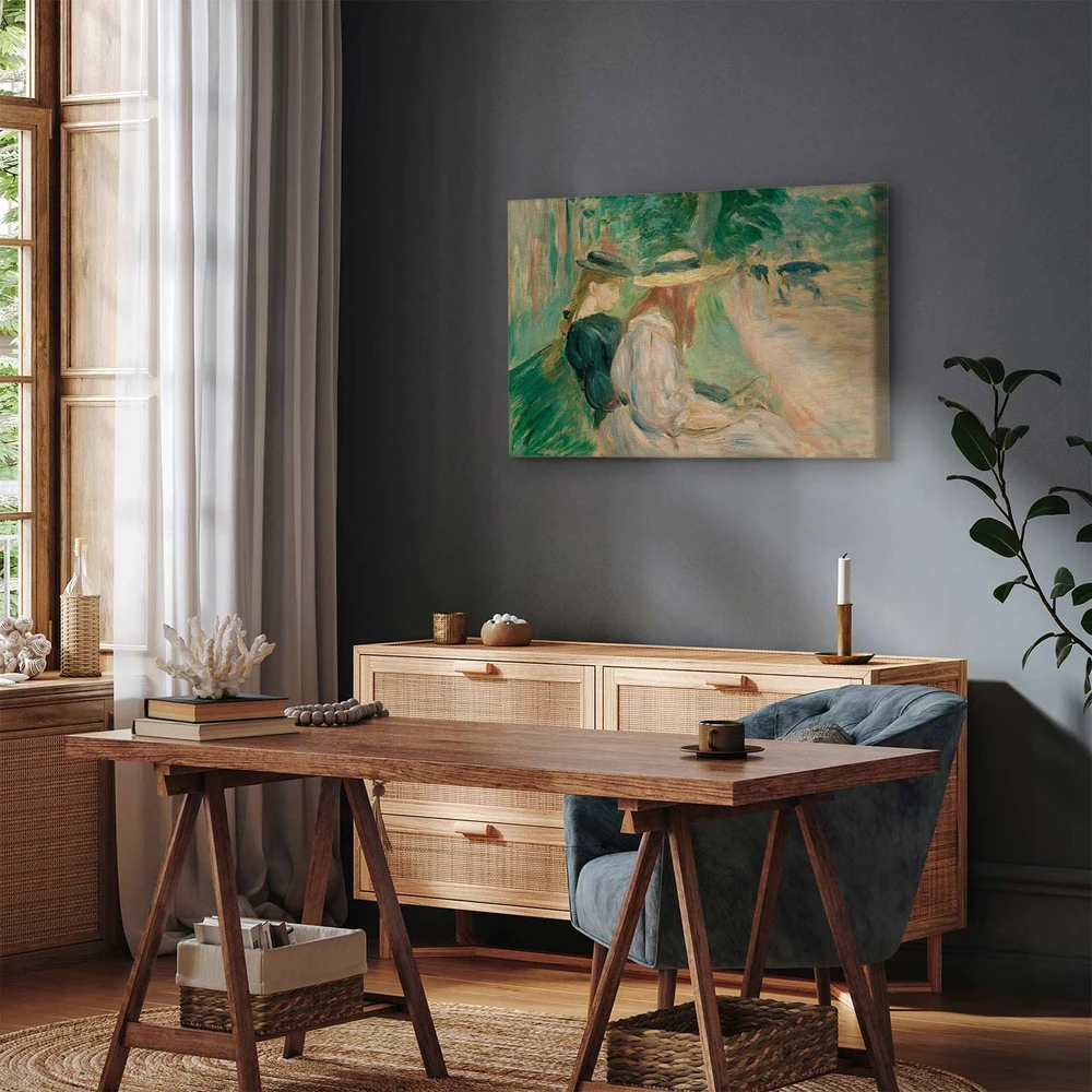 Paveikslas Berthe Morisot - Ant suolo Bulonės miške