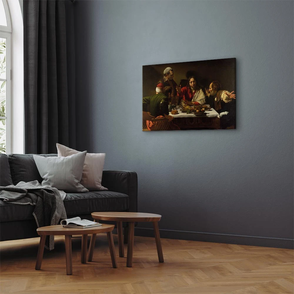 Paveikslas Caravaggio - Vakarienė Emaume