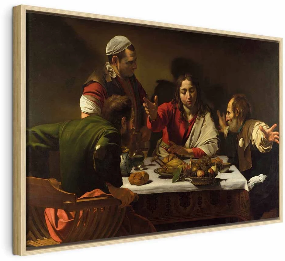 Paveikslas Caravaggio - Vakarienė Emaume