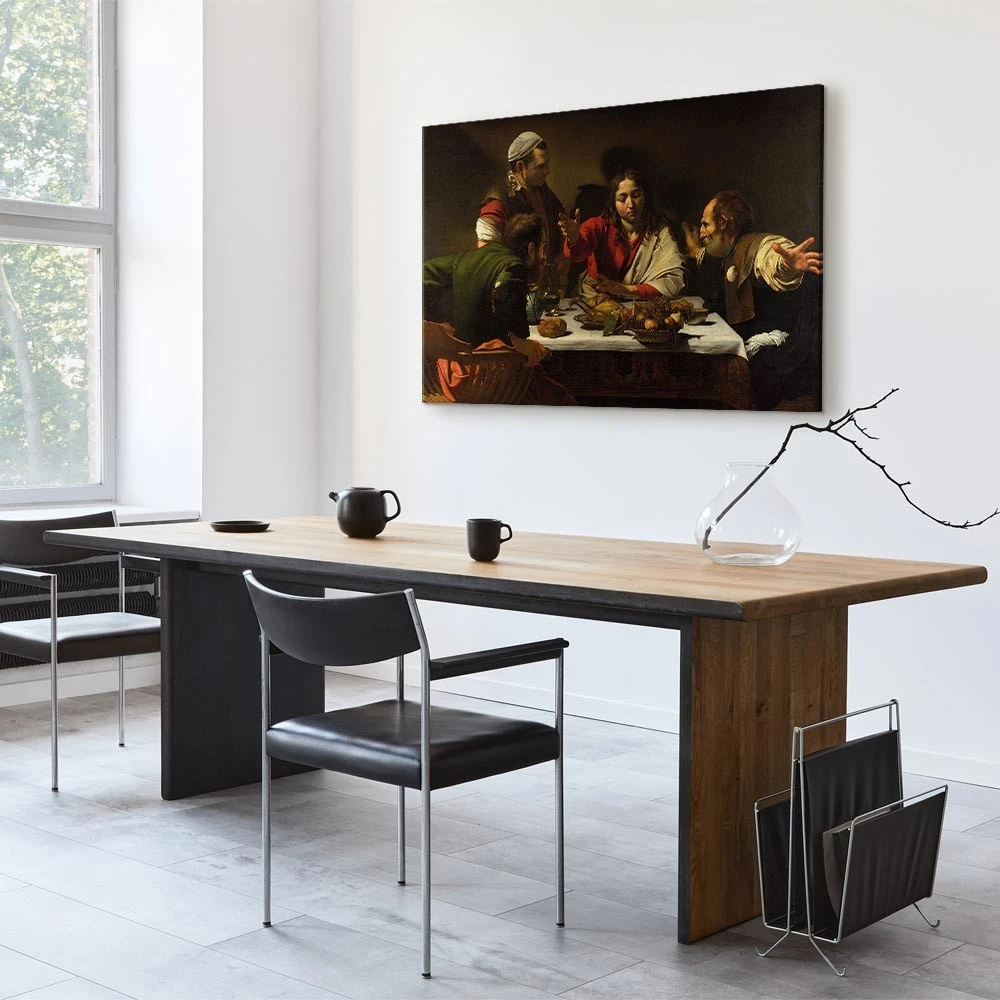 Paveikslas Caravaggio - Vakarienė Emaume