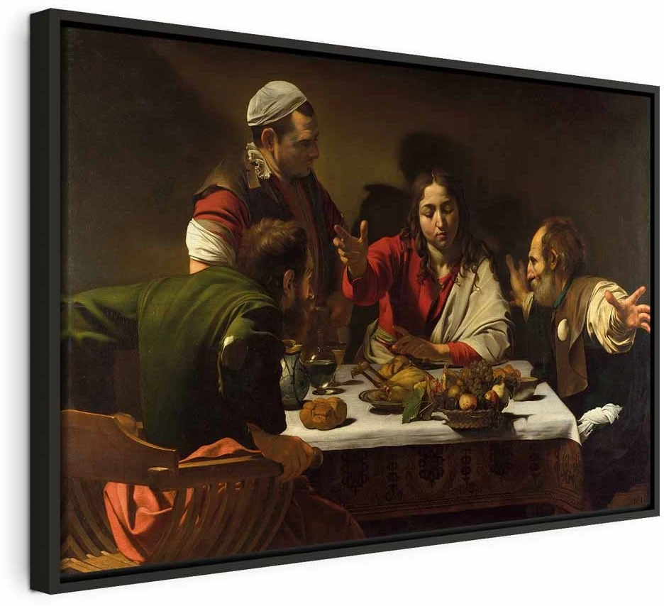 Paveikslas Caravaggio - Vakarienė Emaume