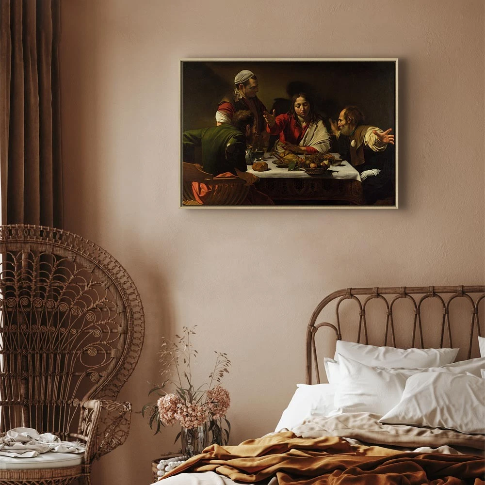 Paveikslas Caravaggio - Vakarienė Emaume