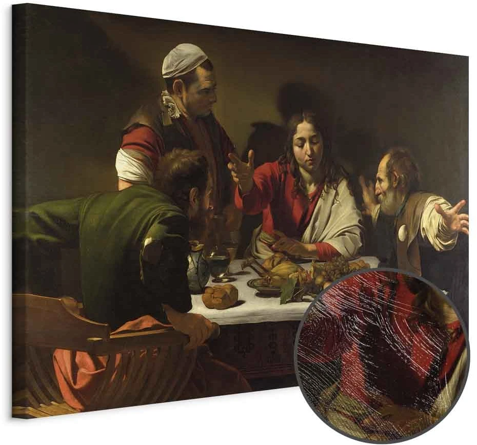 Paveikslas Caravaggio - Vakarienė Emaume