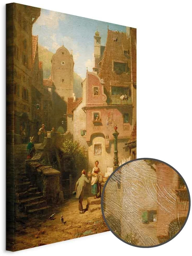 Paveikslas Carl Spitzweg - Geradaris, dovanojantis gėles