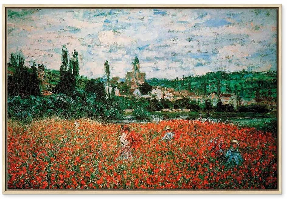 Paveikslas Claude Monet - Aguonų laukas prie Vétheuil