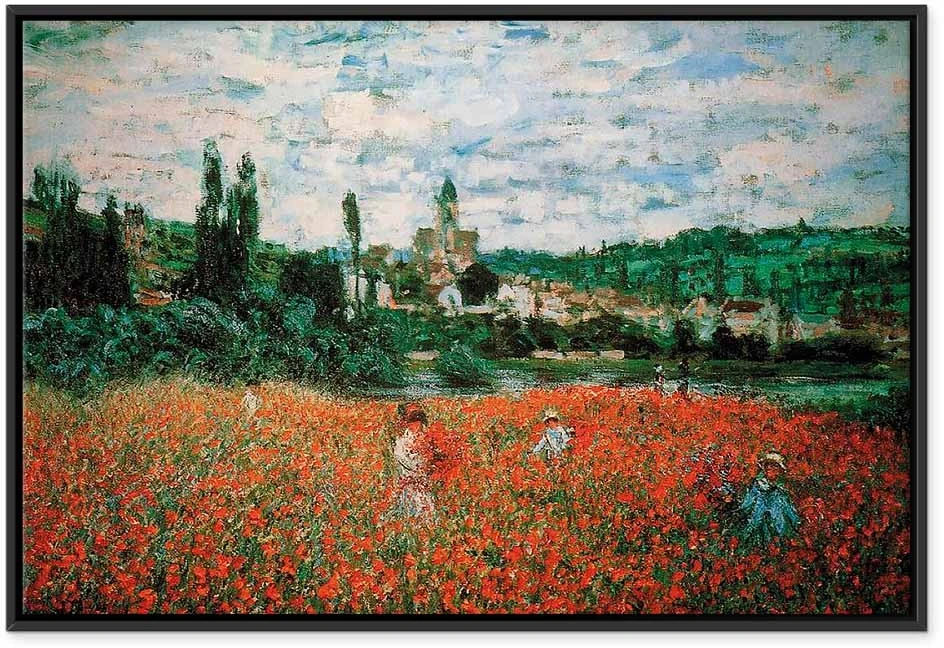 Paveikslas Claude Monet - Aguonų laukas prie Vétheuil