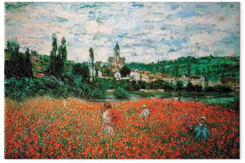 Paveikslas Claude Monet - Aguonų laukas prie Vétheuil