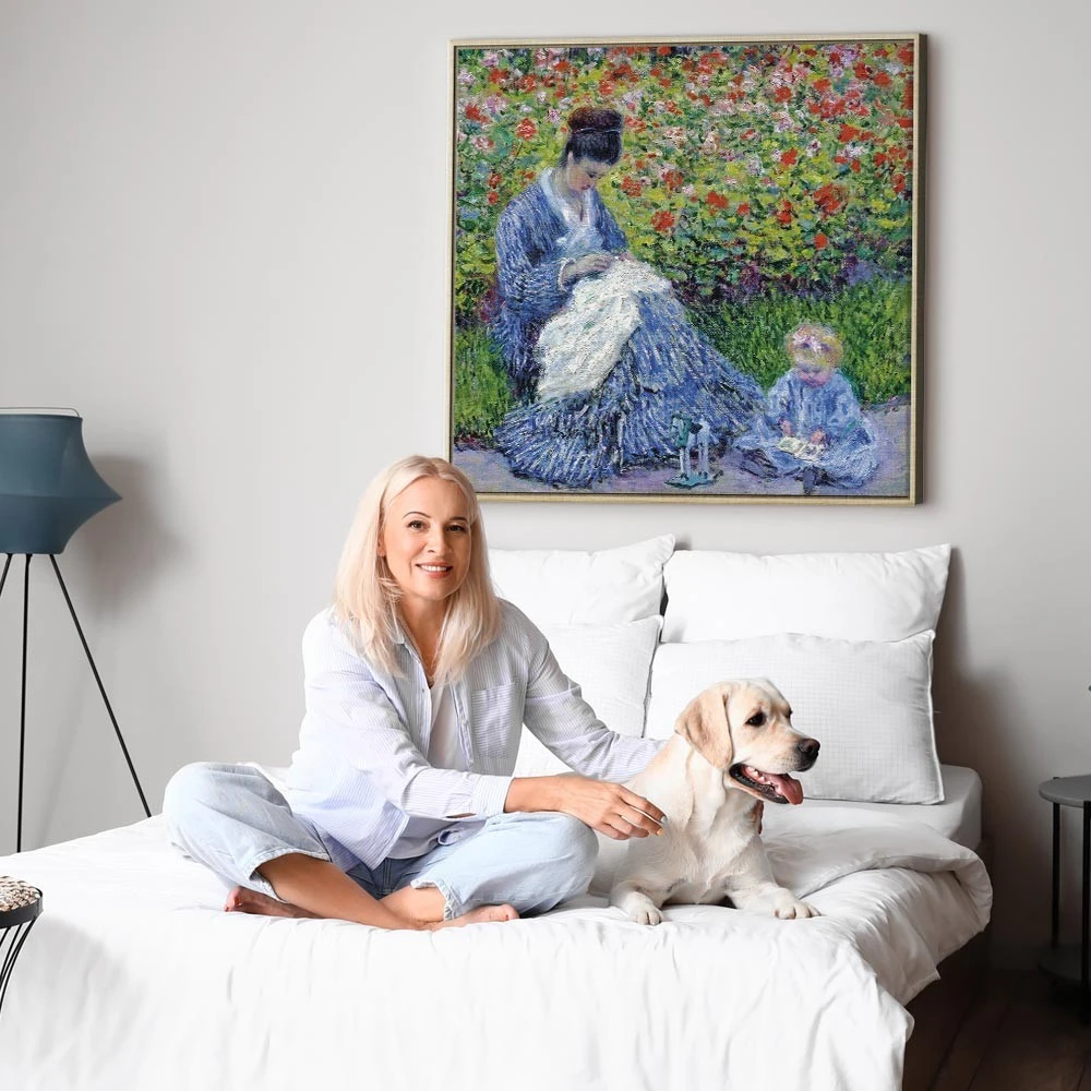 Paveikslas Claude Monet - Madam Monė ir jos sūnus