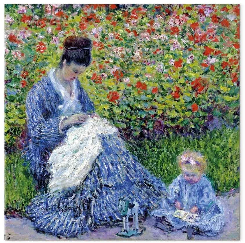 Paveikslas Claude Monet - Madam Monė ir jos sūnus
