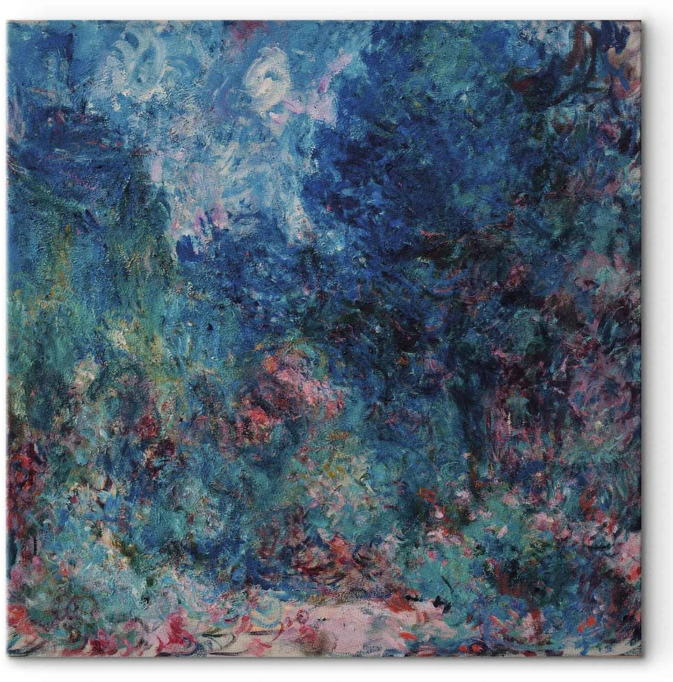 Paveikslas Claude Monet - Menininko namas, matomas iš rožių sodo