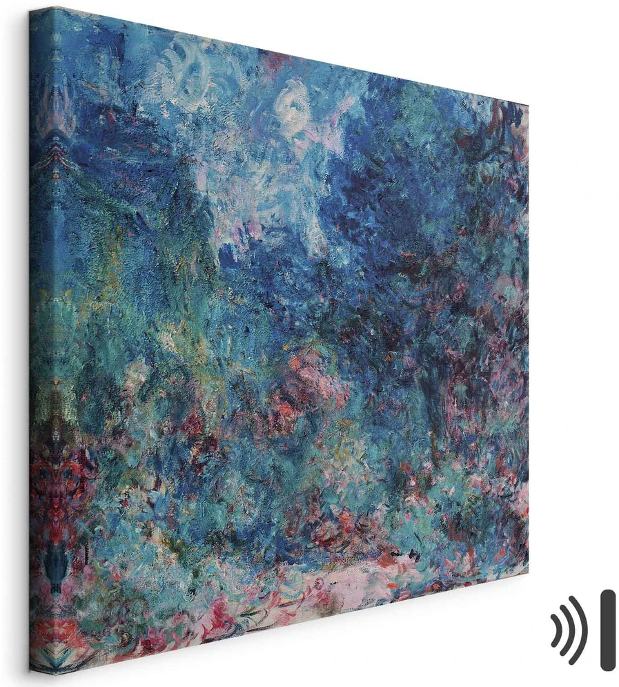 Paveikslas Claude Monet - Menininko namas, matomas iš rožių sodo