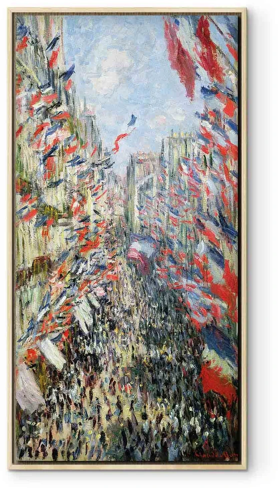 Paveikslas Claude Monet - Monorgėjaus gatvė Paryžiuje, 1896 m. birželio 30-osios šventė
