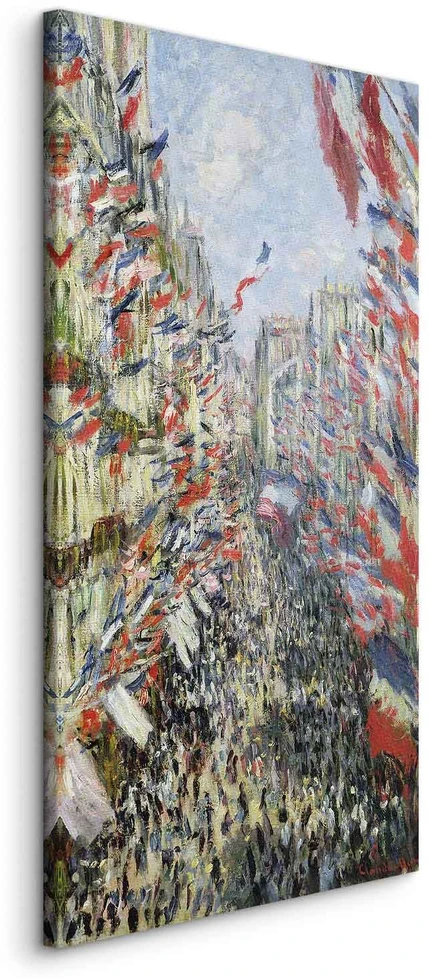 Paveikslas Claude Monet - Monorgėjaus gatvė Paryžiuje, 1896 m. birželio 30-osios šventė