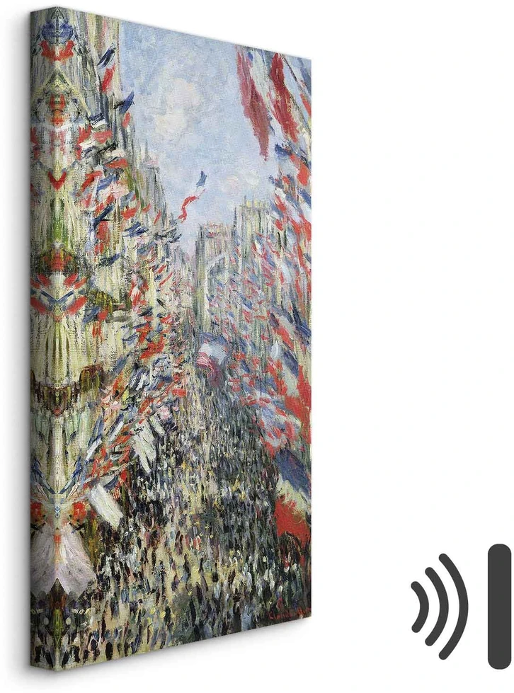Paveikslas Claude Monet - Monorgėjaus gatvė Paryžiuje, 1896 m. birželio 30-osios šventė