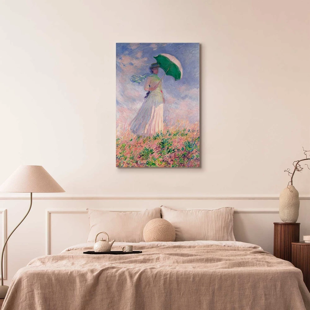 Paveikslas Claude Monet - Moteris su skėčiu, žvelgianti į dešinę