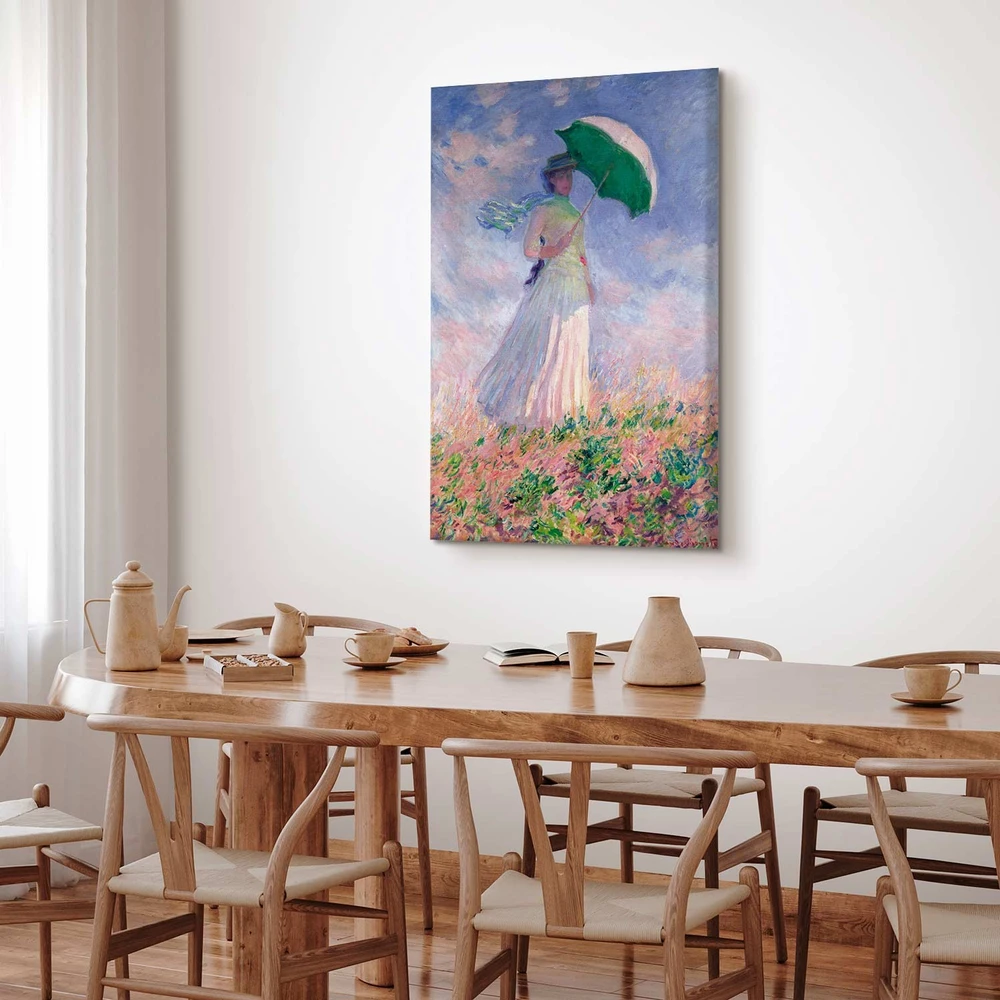 Paveikslas Claude Monet - Moteris su skėčiu, žvelgianti į dešinę