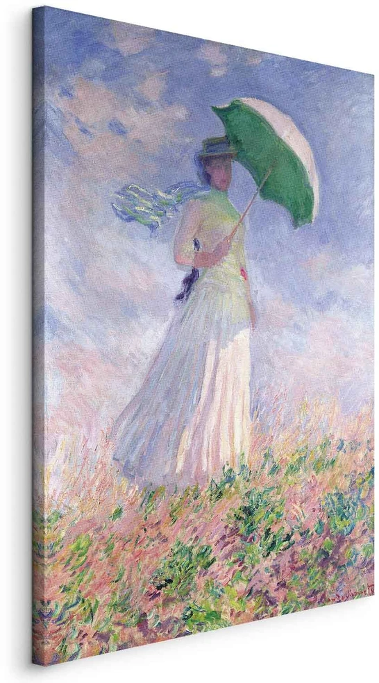 Paveikslas Claude Monet - Moteris su skėčiu, žvelgianti į dešinę
