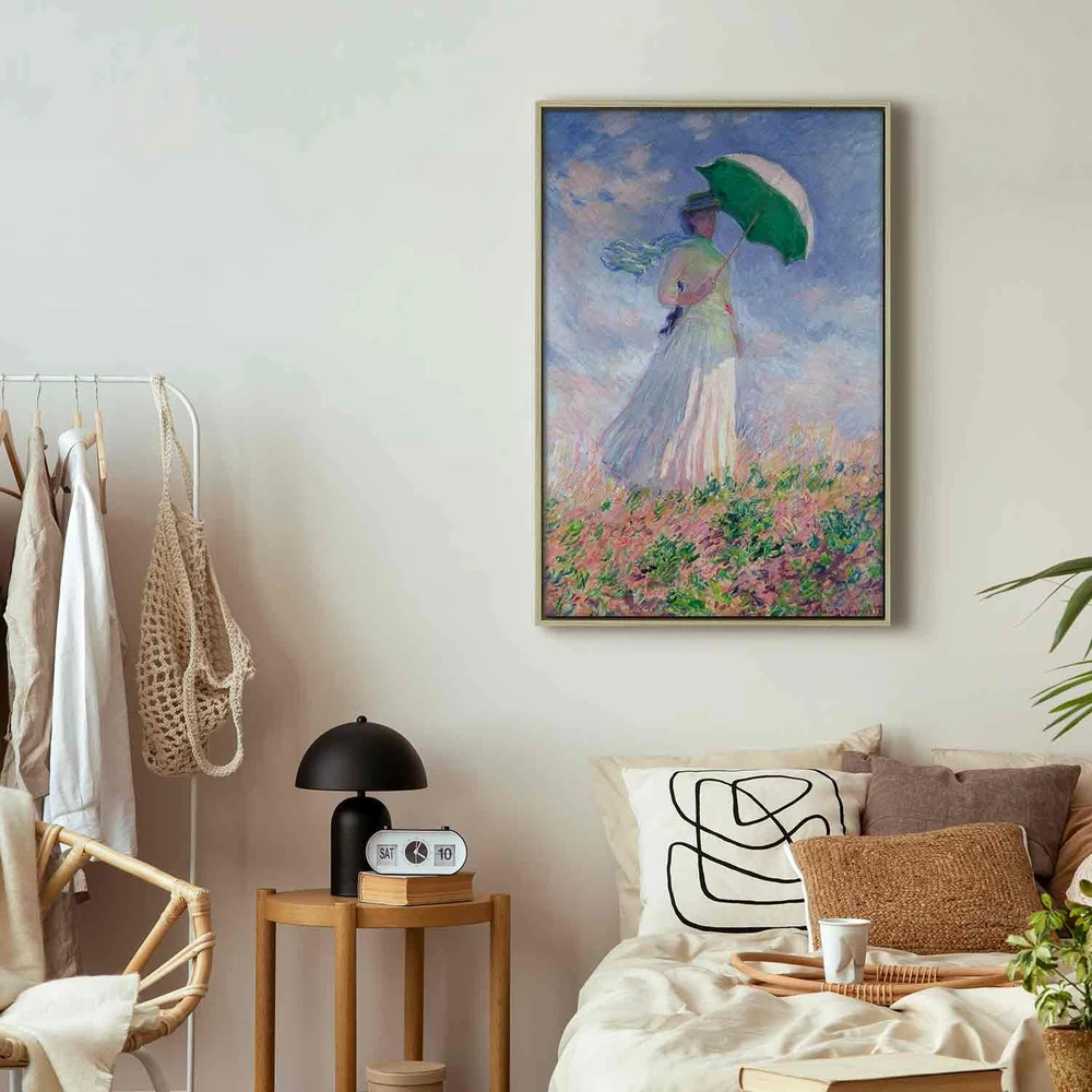 Paveikslas Claude Monet - Moteris su skėčiu, žvelgianti į dešinę
