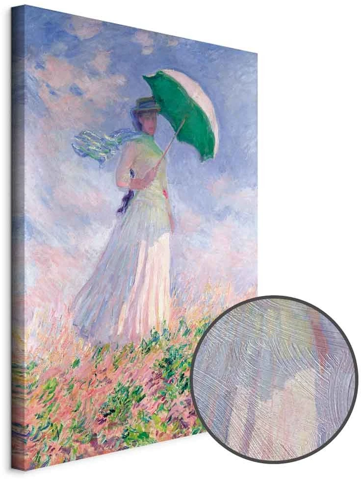 Paveikslas Claude Monet - Moteris su skėčiu, žvelgianti į dešinę