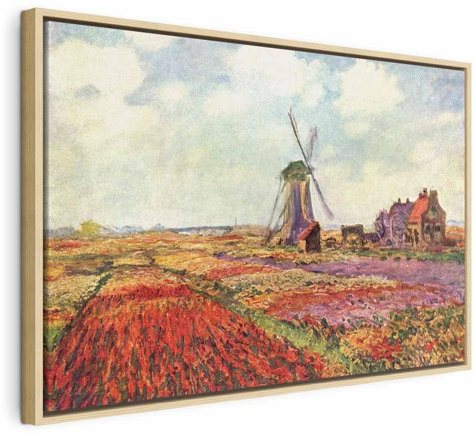 Paveikslas Claude Monet - Tulpių laukai su malūnu