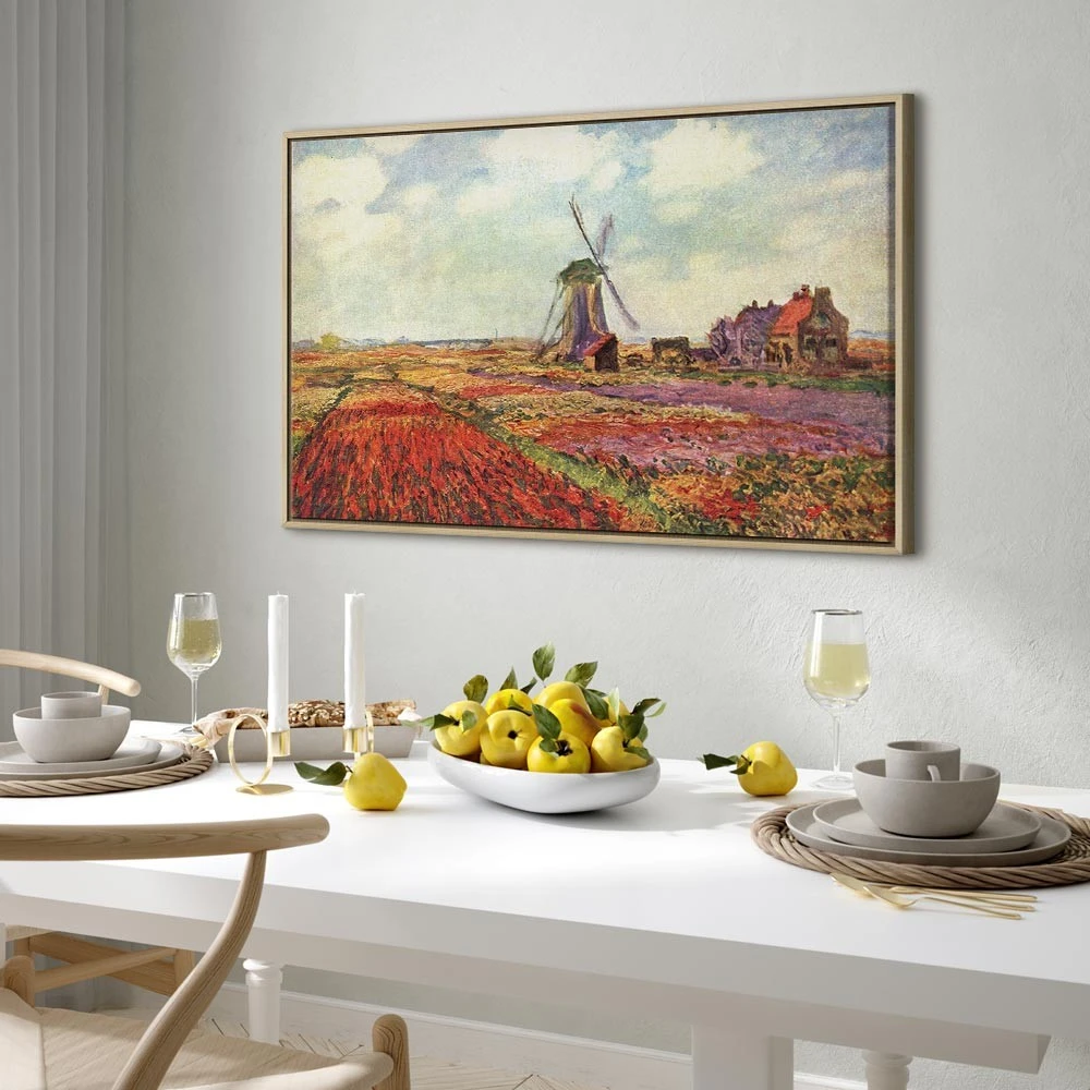 Paveikslas Claude Monet - Tulpių laukai su malūnu