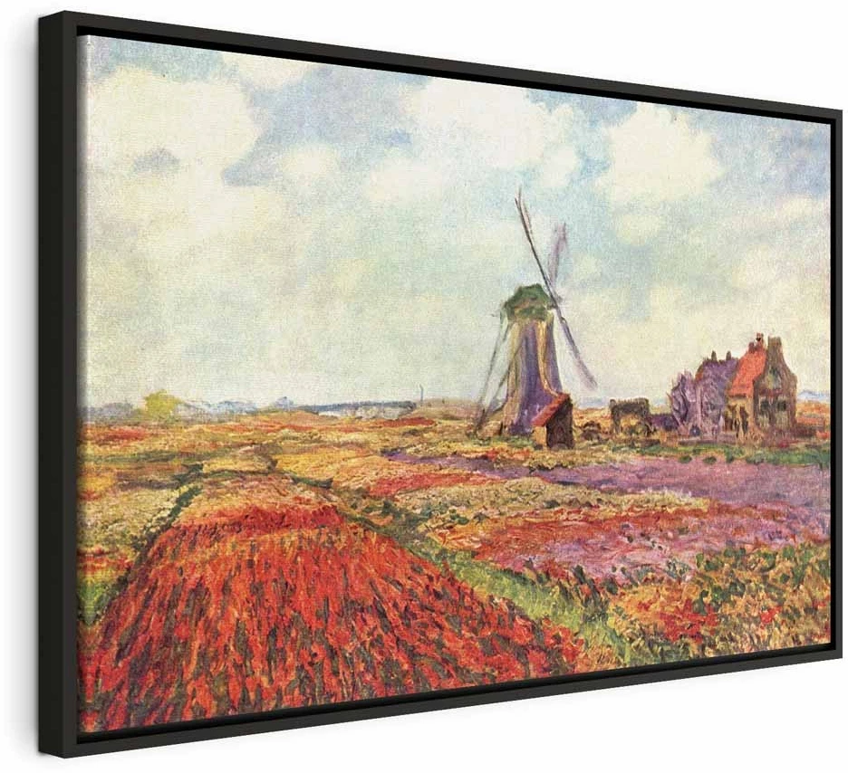 Paveikslas Claude Monet - Tulpių laukai su malūnu