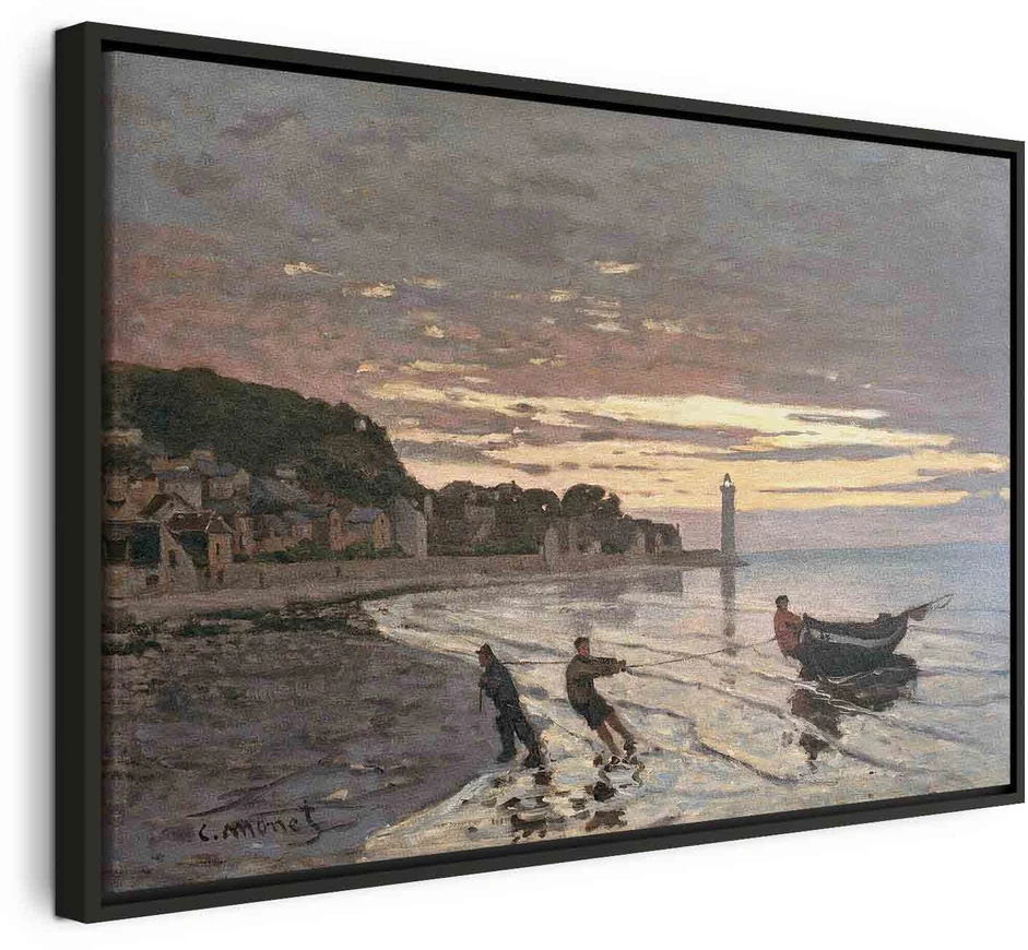 Paveikslas Claude Monet - Valties ištempimas į krantą, Honfleras