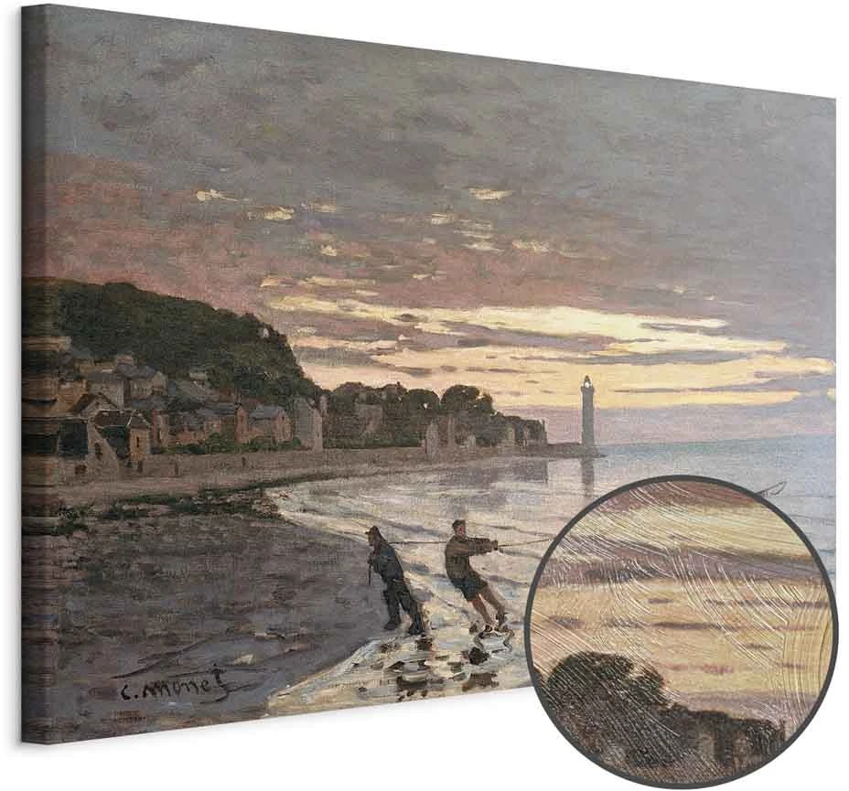 Paveikslas Claude Monet - Valties ištempimas į krantą, Honfleras