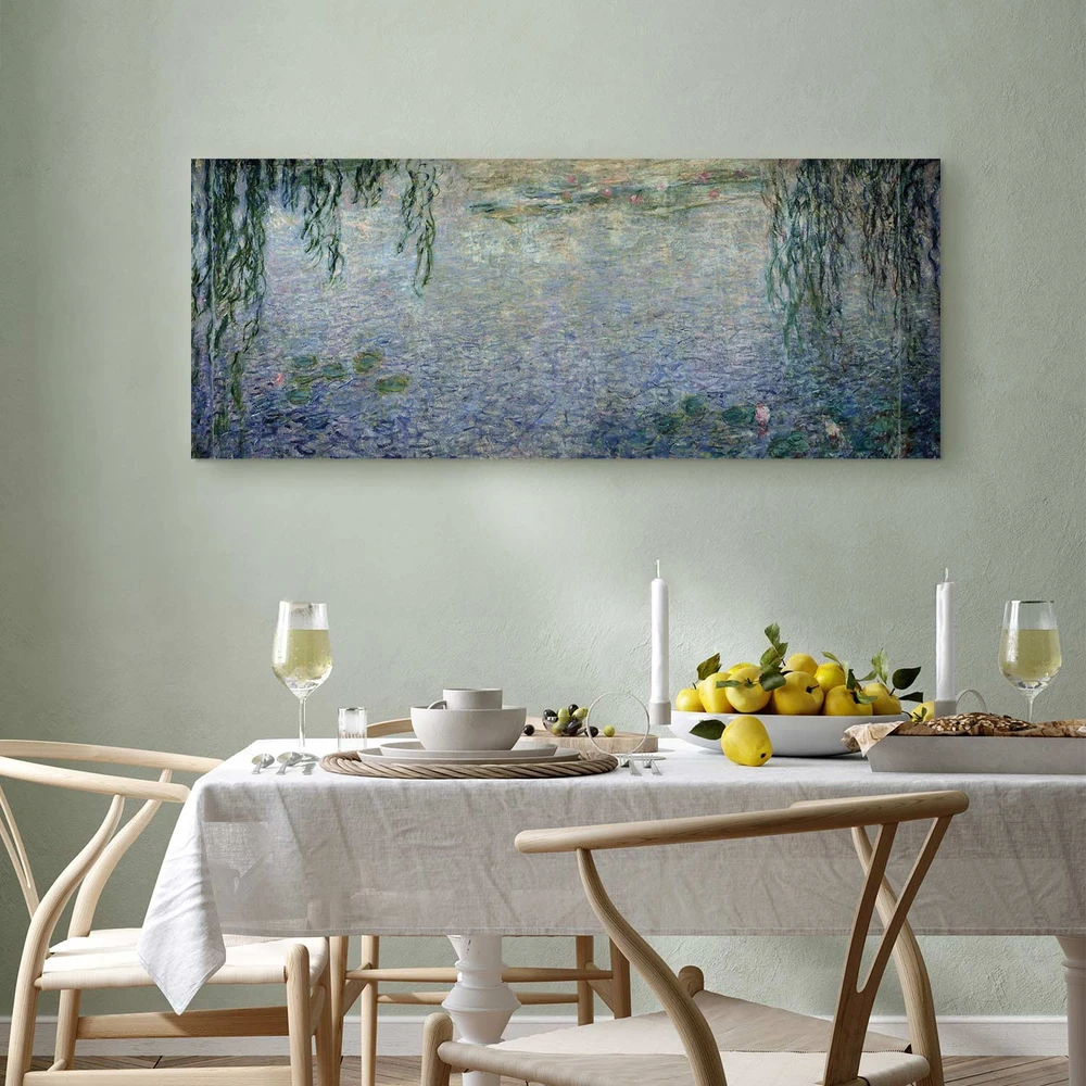 Paveikslas Claude Monet - Vandens lelijos. Giedras rytas su gluosniais