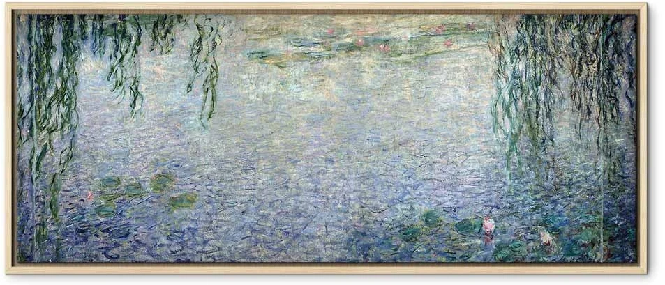 Paveikslas Claude Monet - Vandens lelijos. Giedras rytas su gluosniais